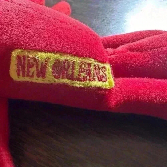 New Orleans small plush red lobster beanbag stuffed animal souvenir. 10” Long - Picture 2 of 5